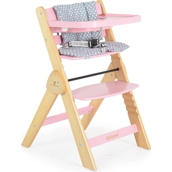 Cangaroo Дървен стол за хранене Caramel розов (111993)