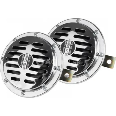 Zvuková signalizácia klaksónu chróm 125 mm 12V AMIO-04074