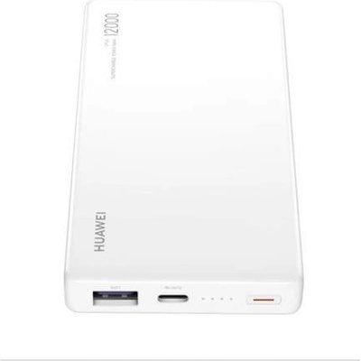 Huawei Power Bank 40W SuperCharge CP12S 12000 mAh - външна батерия с USB-C и USB изходи за смартфони и таблети (бял)