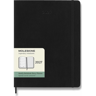 Moleskine A4 Týždenný 2027 Čierny