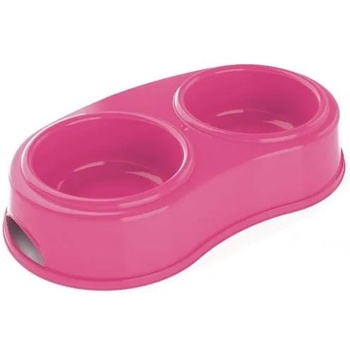 Image 1 of Georplast Съд за храна и вода двоен, с гумени крачета, срещу приплъзване 35х19х7 см georplast Италия 10014