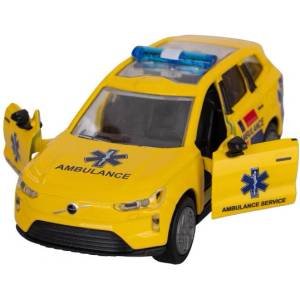 Mikro Kids Globe Traffic Volvo EX90 линейка NL 14cm метален заден ход на батерии светлина, звук (510799)
