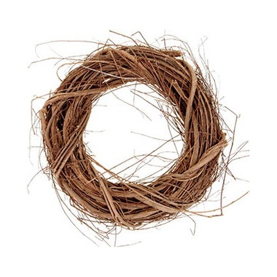 Veniec z prútia, farba hnedá, pr. 30 cm