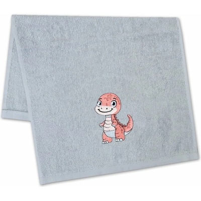 Praktik textil dětský ručník LILI 30 x 50 cm dinosauřík šedý