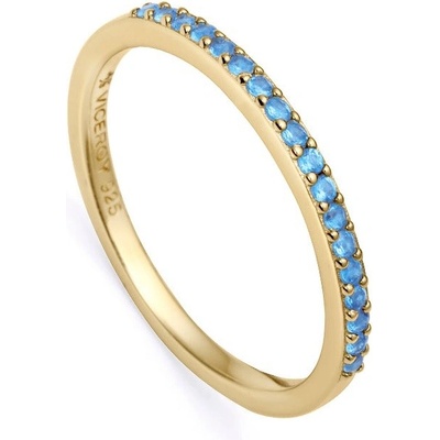 Viceroy pozlacený prsten s modrými zirkony Trend 9118A014