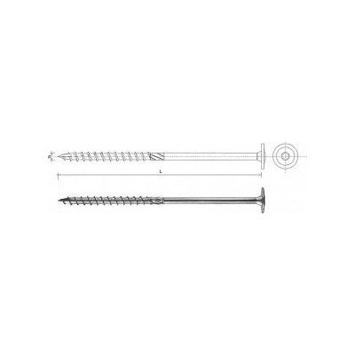 Uncanny Brand Wood liner with collar on torx galvanized 10*280mm t40