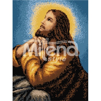 Image 1 of Milena Style Молещият се Христос - гоблен с щампа с конци Ariadna