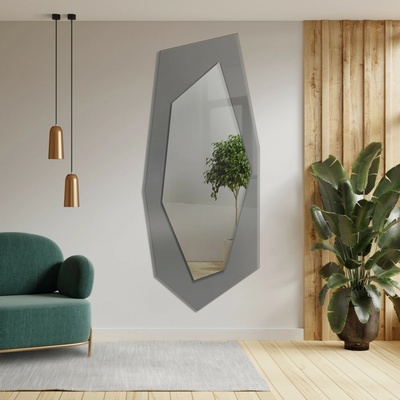 Alfaram Dekoratívne zrkadlo na grafitovom antisole - RADIANT 50x120