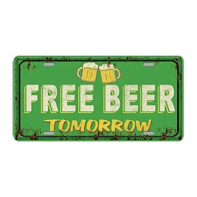 Ceduľa značka Free Beer Tomorrow
