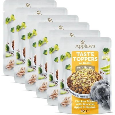 Applaws Dog Taste Toppers in Broth пилешко филе, броколи, ябълка, киноа 6 x 85 г