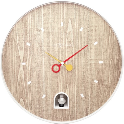 NeXtime Стенен часовник White Nightingale бял (5220WI)