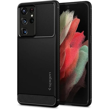 Image 1 of Spigen Кейс Spigen, Rugged Armor, за Samsung Galaxy S21 Ultra, Черен Matt (4158)