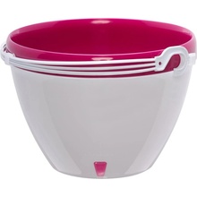 Santino Květináč samozavlažovací závěsný VISTA bílá/fuchsia pr. 22 cm 3,8l