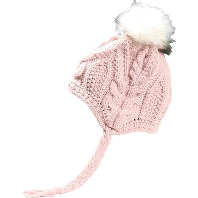dětská celopodšitá pletená čepice Pletex H099 Světle pudrová