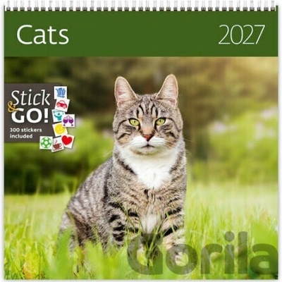 Rodinný nástěnný plánovací Cats Helma 2027