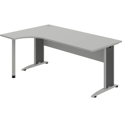 OFFICE PRO s.r.o. HOBIS kancelársky stôl pracovný tvarový, ergo pravý - CE 1800 P, sivá