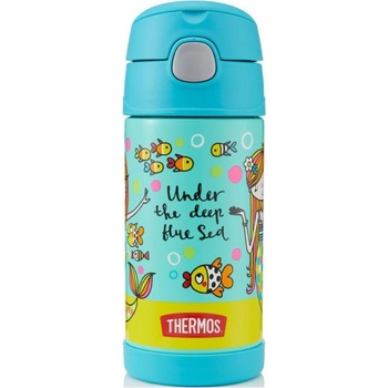 Thermos FUNtainer термо бутилка със сламка, русалки, 355 мл (12001M)