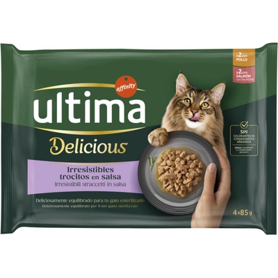 Ultima Cat Sterilized kuracie a losos 48 x 85 g
