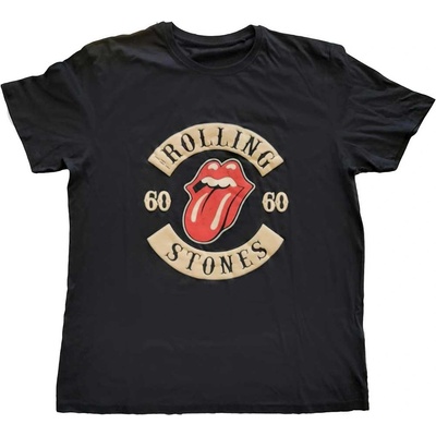 The Rolling Stones tričko Sixty Biker Tongue čierne