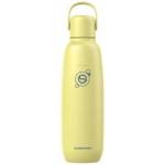 SodaStream Fizz & Go stainless steel soda bottle 0.9 l, double-walled insulated thermos bottle, keeps warm & cold, for carbonated drinks, compatible with DUO, TERRA, ART, ENSO & more, lemon yellow - 1062417440