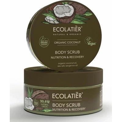 EcoLatier telový peeling vyživujúci a regeneračný kokos 300 g