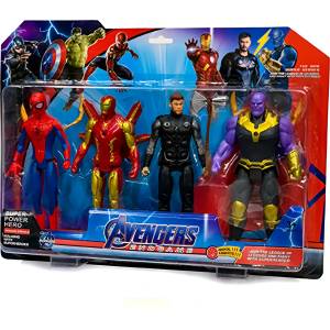  Комплект 4 фигурки супергерои Avengers 19, 5 см 1888А