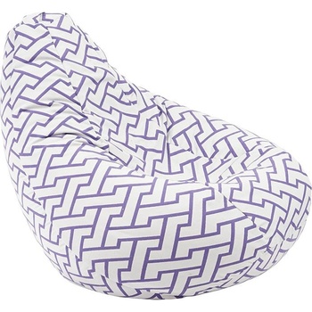 Image 1 of PUFRELAX Пуф круша 220л. Nirvana Hobbit, Zappity Purple, Перящ се калъф, Пълнеж от полистиролни перли, Гама Premium (PUF-G-NH-PT-ZAP)