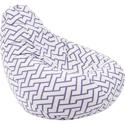 PUFRELAX Пуф круша 220л. Nirvana Hobbit, Zappity Purple, Перящ се калъф, Пълнеж от полистиролни перли, Гама Premium (PUF-G-NH-PT-ZAP)