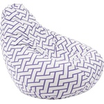 PUFRELAX Пуф круша 220л. Nirvana Hobbit, Zappity Purple, Перящ се калъф, Пълнеж от полистиролни перли, Гама Premium (PUF-G-NH-PT-ZAP) - topmall