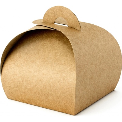 PartyDeco Krabička malá oblá přírodní 10 ks - dárkové krabičky – Hledejceny.cz