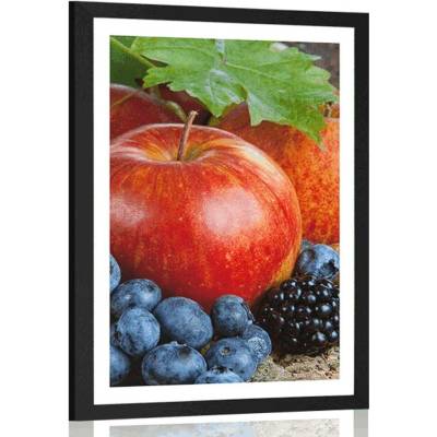 Plakát s paspartou podzimní úroda - 40x60 black