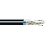ECG Кабел cat. 5e F/UTP 100 MHz PE, черен, с UV защита и стоманено жило - 500 м - ECG E7091056 (E7091056)