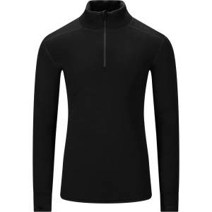 Aclima Мъжки вълнен пуловер Aclima FleeceWool V2 Polo Zip Merino longsleeve - Jet Black (005-6372-0114)