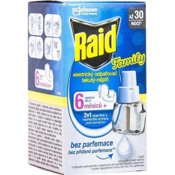 Raid Family náhradní tekutá náplň proti komárům, 30 nocí, 21 ml