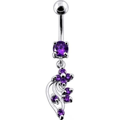 Šperky4U stříbrný piercing do pupíku BP01113-A