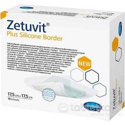 Zetuvit Plus Silicone Border Kompres sterilný (17,5 x 17,5 cm) 10 ks