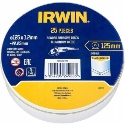 Kotouče na kov 125x1,2mm 25 Ks. Irwin IW8082103