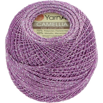 YarnArt Camellia 414 fialovo - stříbrná