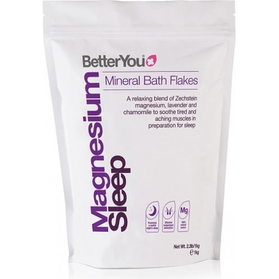 BetterYou Magnéziové Hořčíkové vločky do koupele pro lepší spánek 1 kg