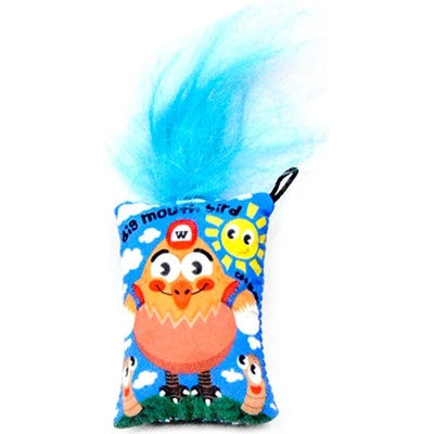 PETINTEREST Котешка играчка PET INTEREST Big Mouth Hairy Bird Silver Vine Toys (25506)