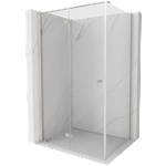 Mexen Mist-F сгъваема лява душ кабина 75 x 110 см, прозрачна, четкан никел (8A6T-075-110-97-00-L)