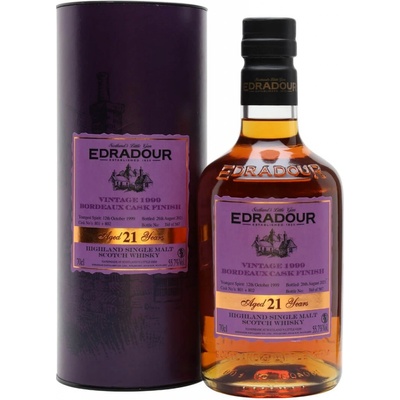 EDRADOUR BORDEAUX CASK FINISH 1999 21y 55.7% 0,7 l (tuba)