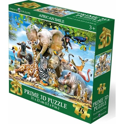 PRIME 3D Puzzle Africký úsměv 48ks