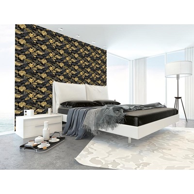 DIMEX ART Луксозна флизелинова тапета златни палмови листа