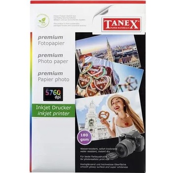 Tanex Фото хартия, A4, 180 g/m2, гланц, 25 листа (180G A4 25SH. GLOSSY)