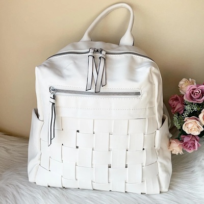 Дамска Бяла Раница - Модел 1058