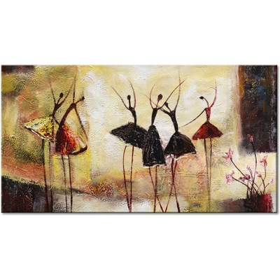 Maľovaný obraz na stenu TANEČNICE - 120×60 cm / Premium 4 cm