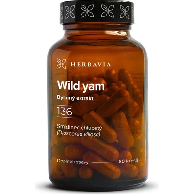 Herbavia.cz Smldinec chlupatý Wild yam bylinný extrakt 60 kapslí