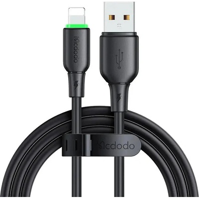 Mcdodo Кабел Mcdodo CA-4741, USB към Lightning, с LED светлина, 1.2m, черен (CA-4741)