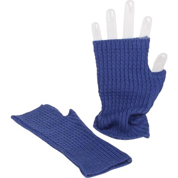 Сини плетени ръкавици без пръсти